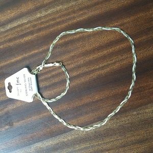 Designs by FMC Sterling Silver 18" Braided Chain with GWP Bracelet